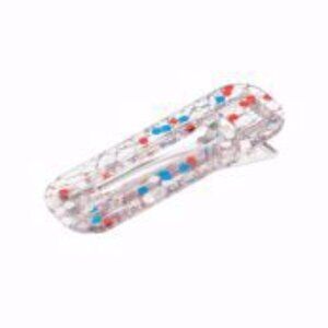 Paparazzi Cue the Sparklers - Multi Red and Blue Clear Acrylic Hair Clip